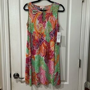 Ivy lane Sz S sleeveless colorful dress NWT